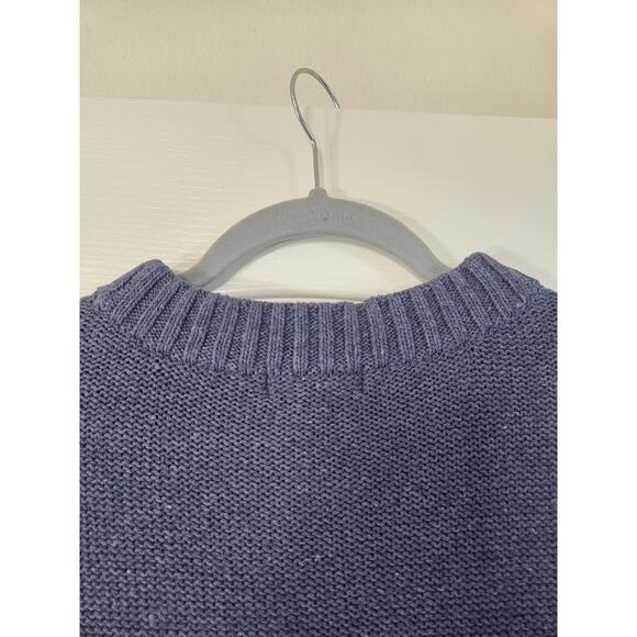 Toad & Co Blue Cambridge Cable Knit Long Sleeve Classic Sweater, Women's Small - Picture 10 of 12